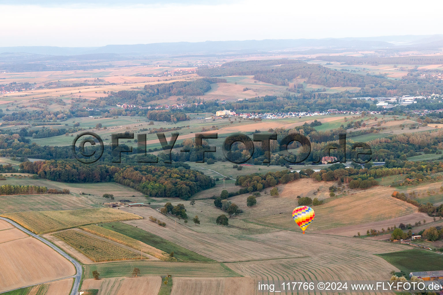 Image drone de Forstheim dans le département Bas Rhin, France