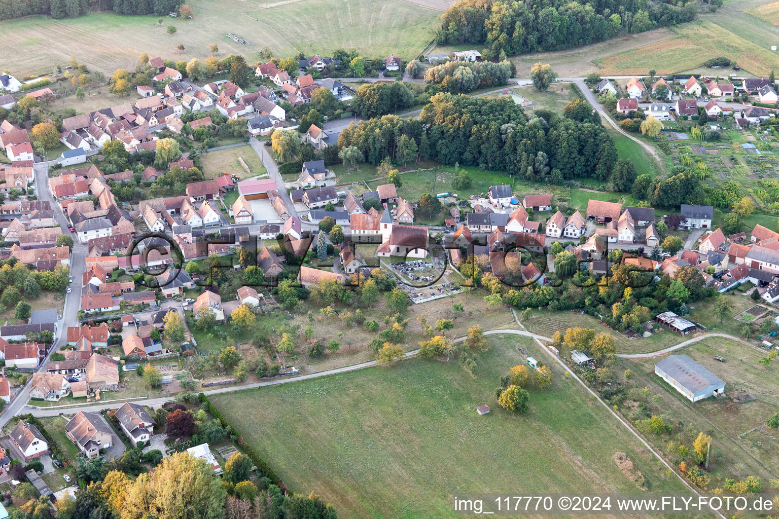 Gundershoffen dans le département Bas Rhin, France d'un drone