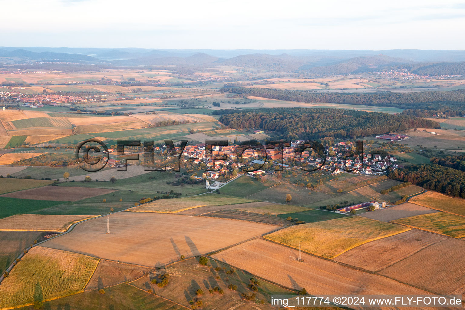 Engwiller dans le département Bas Rhin, France vue d'en haut