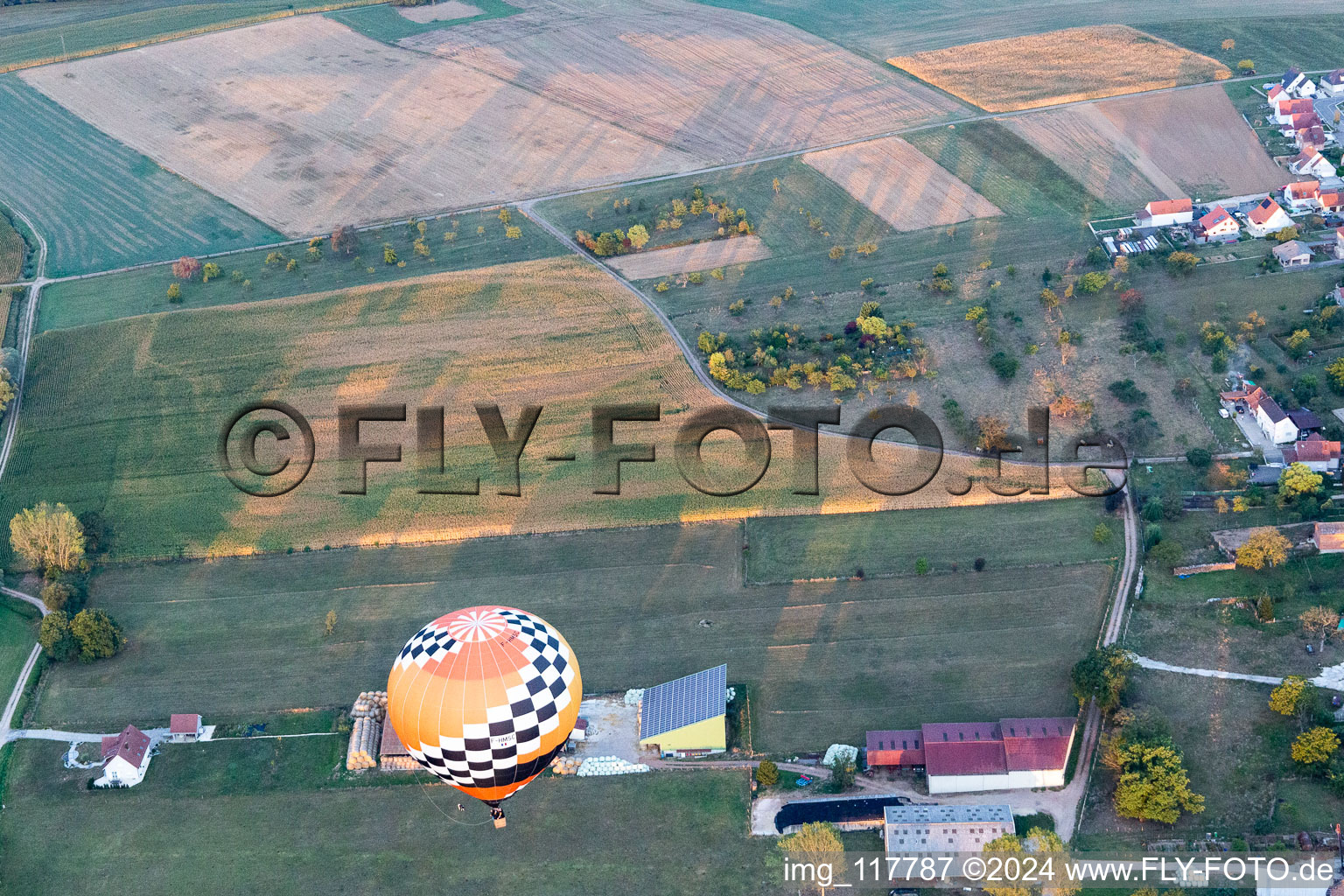 Kindwiller dans le département Bas Rhin, France depuis l'avion