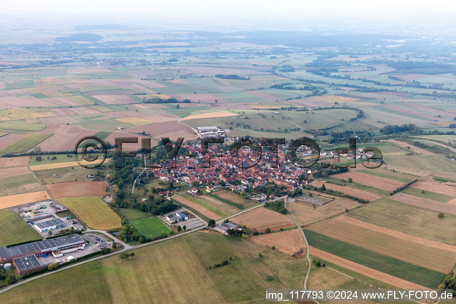 Photographie aérienne de Bouxwiller dans le département Bas Rhin, France