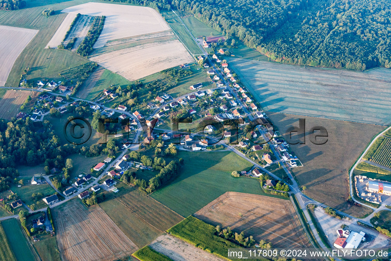 Vue aérienne de Waltembourg dans le département Moselle, France