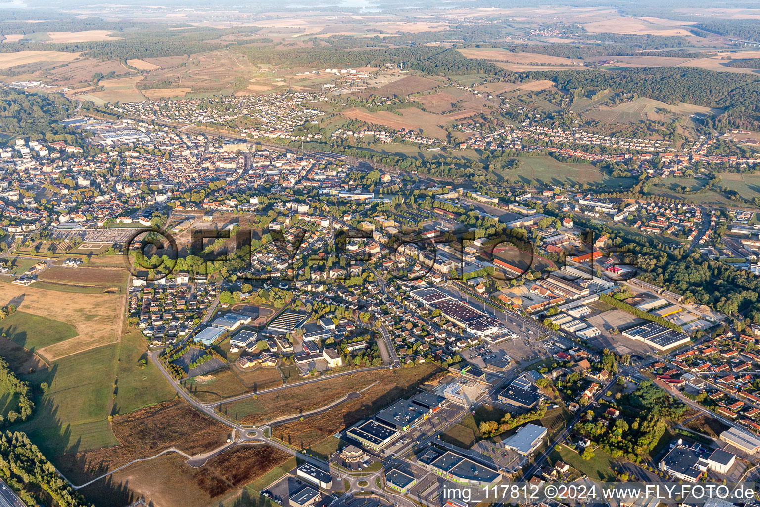 Vue aérienne de Sarrebourg dans le département Moselle, France