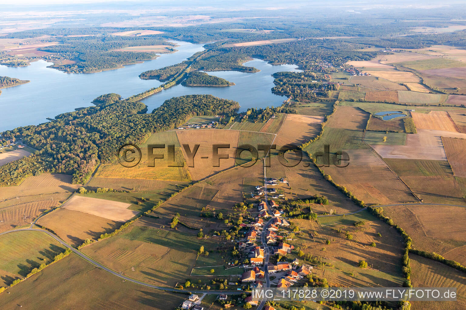 Vue aérienne de Kerprich-aux-Bois dans le département Moselle, France