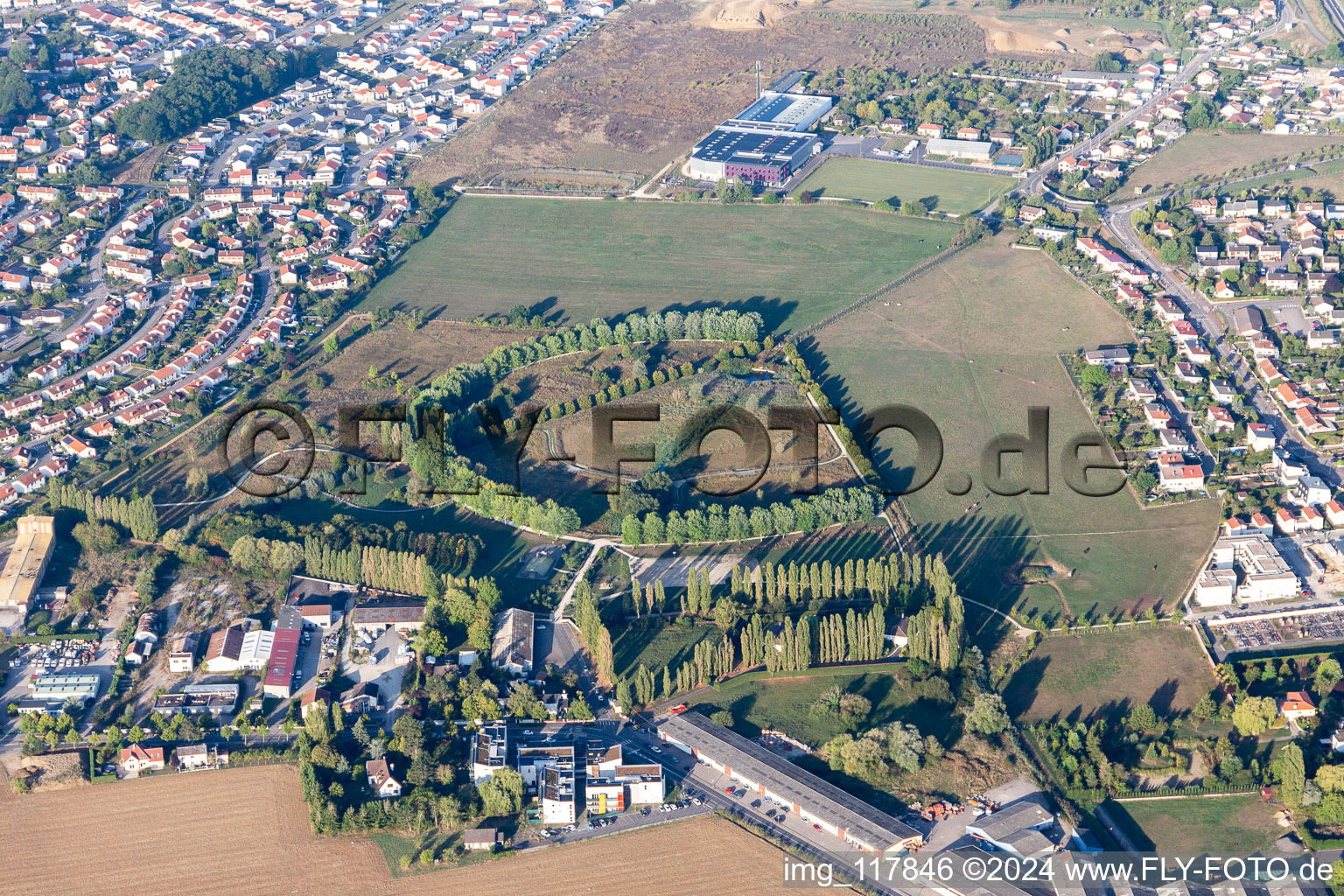 Vue aérienne de Le Parc des Étangs à Saulxures-lès-Nancy à Saulxures-lès-Nancy dans le département Meurthe et Moselle, France