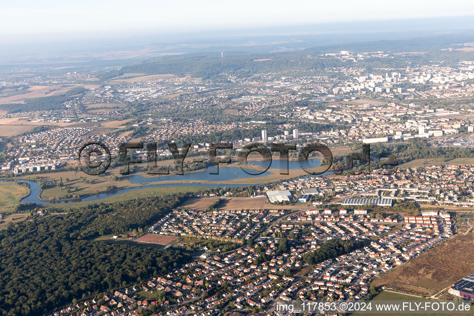 Vue aérienne de Laneuveville-devant-Nancy dans le département Meurthe et Moselle, France