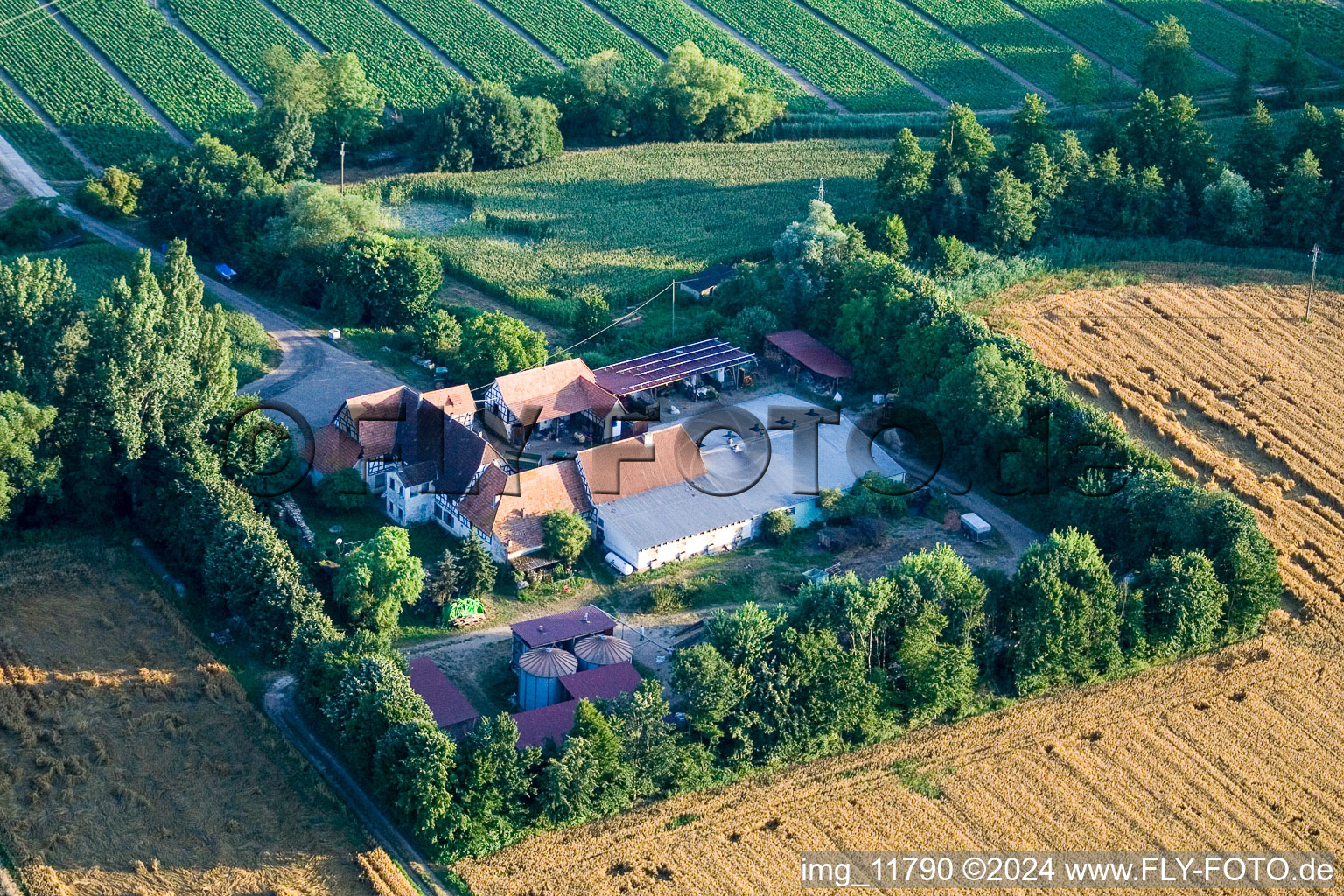 À Erlenbach, Leistenmühle à Kandel dans le département Rhénanie-Palatinat, Allemagne d'en haut