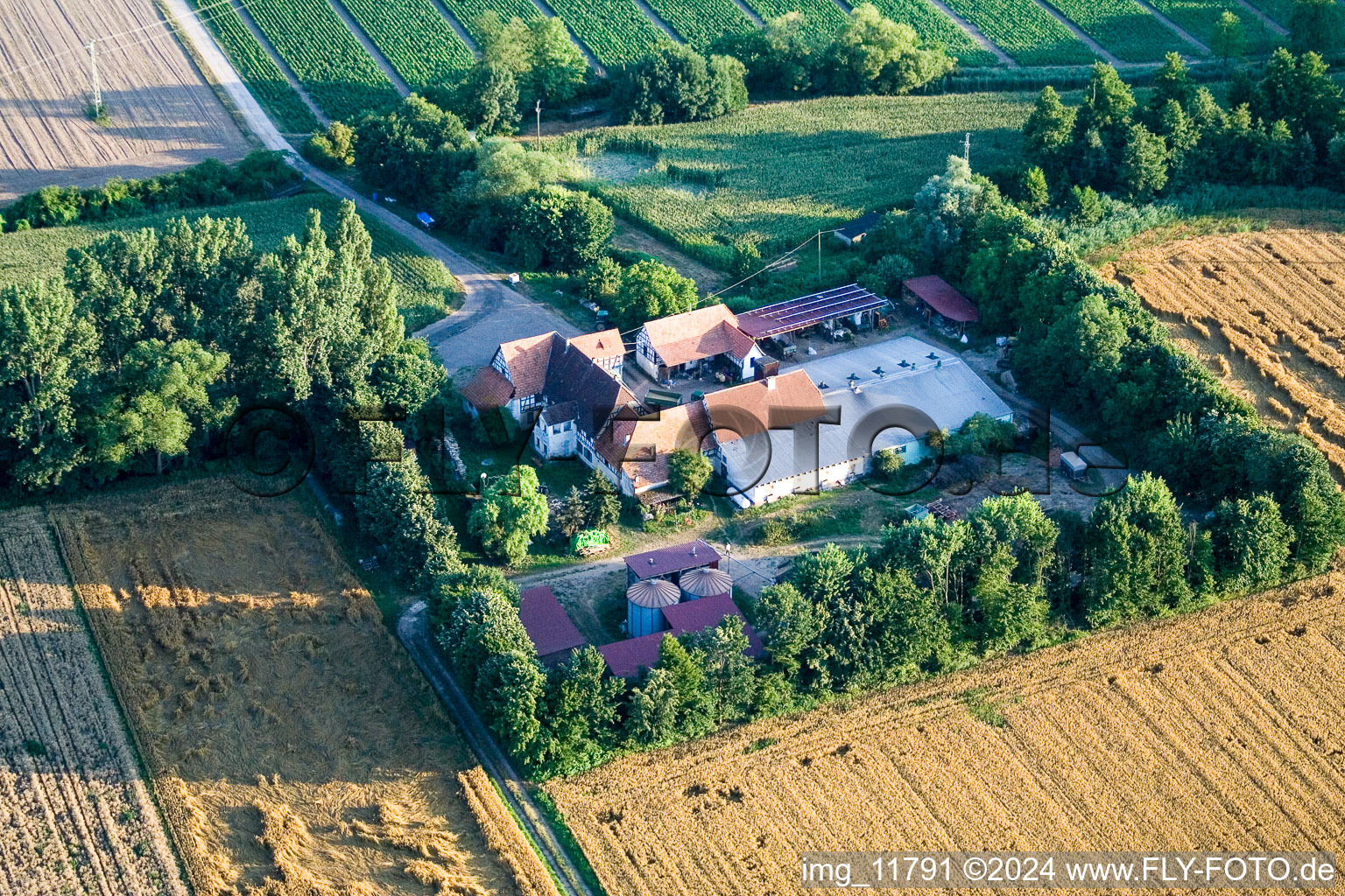 À Erlenbach, Leistenmühle à Kandel dans le département Rhénanie-Palatinat, Allemagne hors des airs