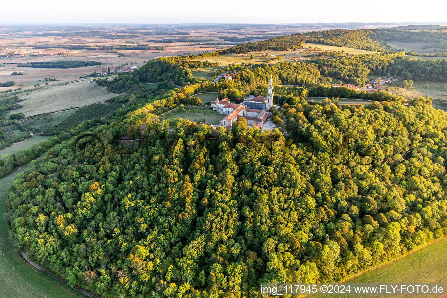 Basilique de Sion à Saxon-Sion dans le département Meurthe et Moselle, France hors des airs