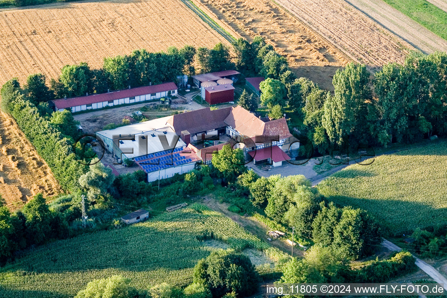 Enregistrement par drone de À Erlenbach, Leistenmühle à Kandel dans le département Rhénanie-Palatinat, Allemagne