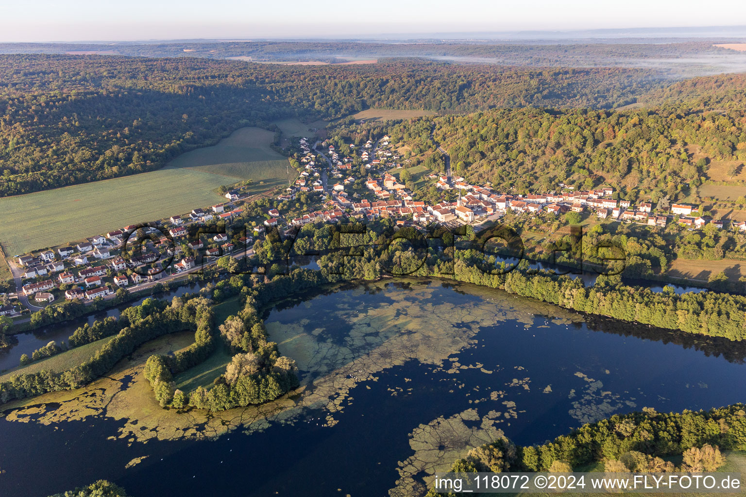 Vue aérienne de Sexey-aux-Forges dans le département Meurthe et Moselle, France