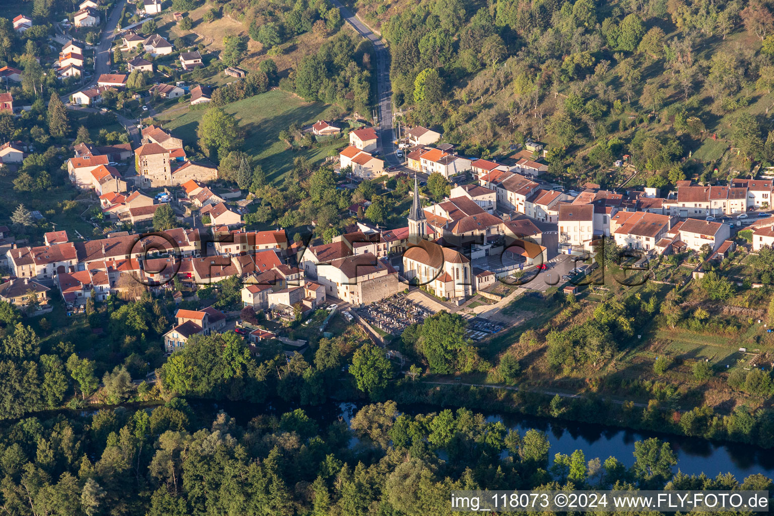 Vue aérienne de Sexey-aux-Forges dans le département Meurthe et Moselle, France