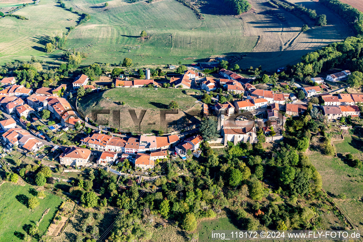 Vue oblique de Amance dans le département Meurthe et Moselle, France