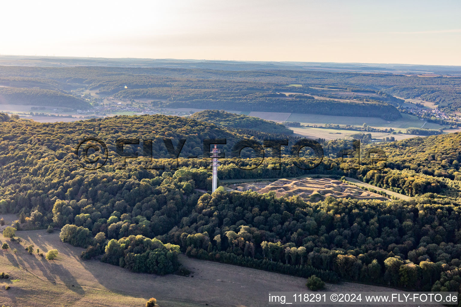 Vue aérienne de Mont-lès-Neufchâteau dans le département Vosges, France