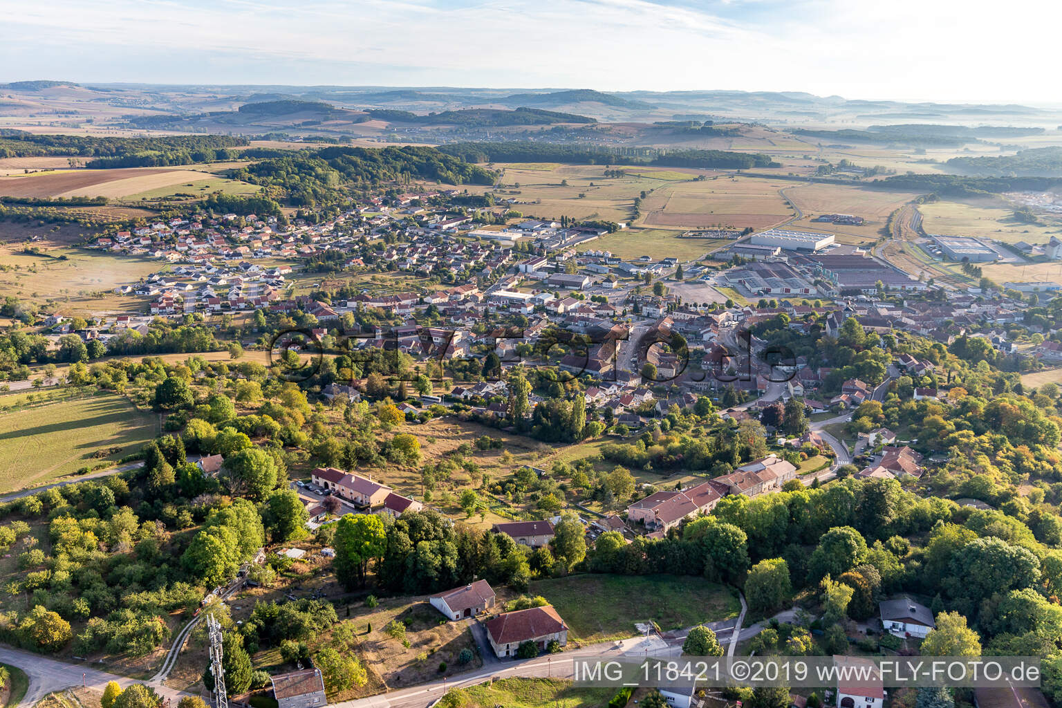 Photographie aérienne de Châtenois(Vosges) dans le département Vosges, France