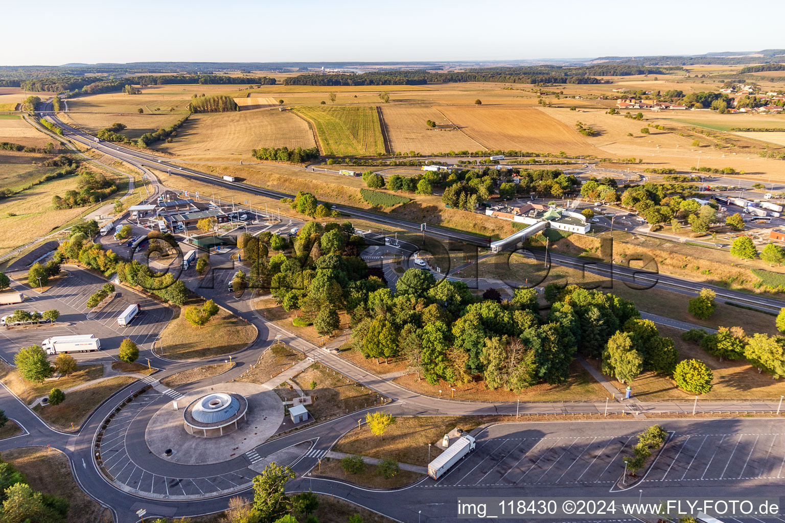 Photographie aérienne de Aire de service A31 Aire de Sandaucourt à Sandaucourt dans le département Vosges, France