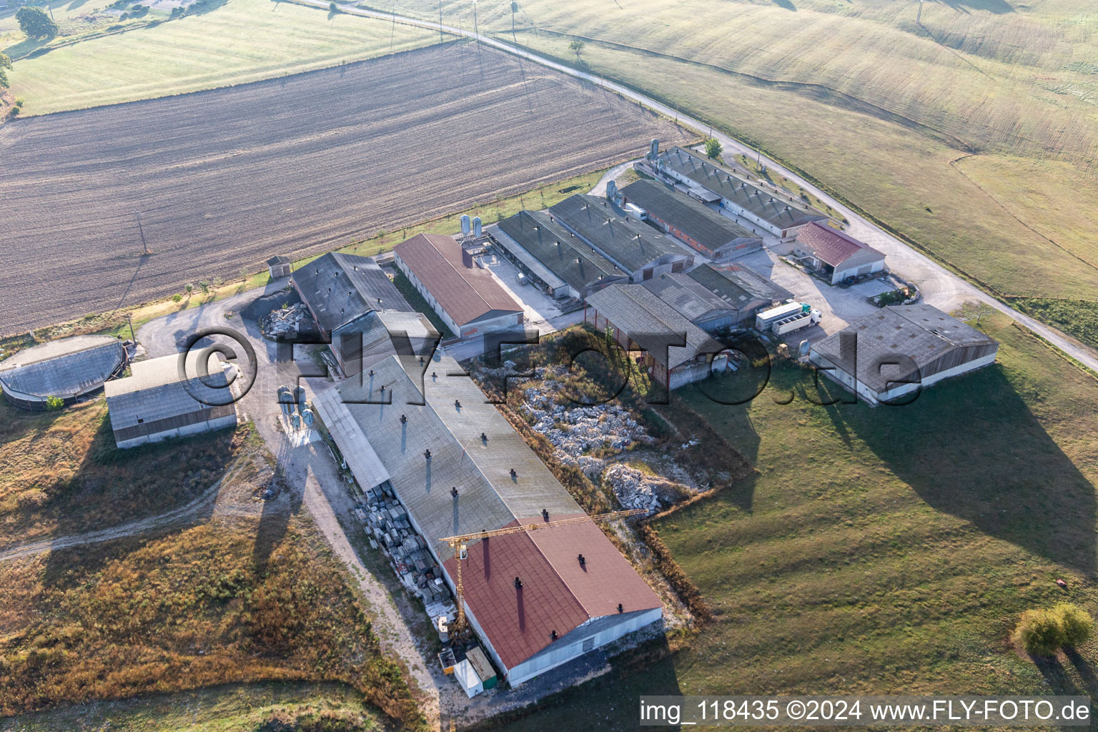 Vue aérienne de Norroy dans le département Vosges, France