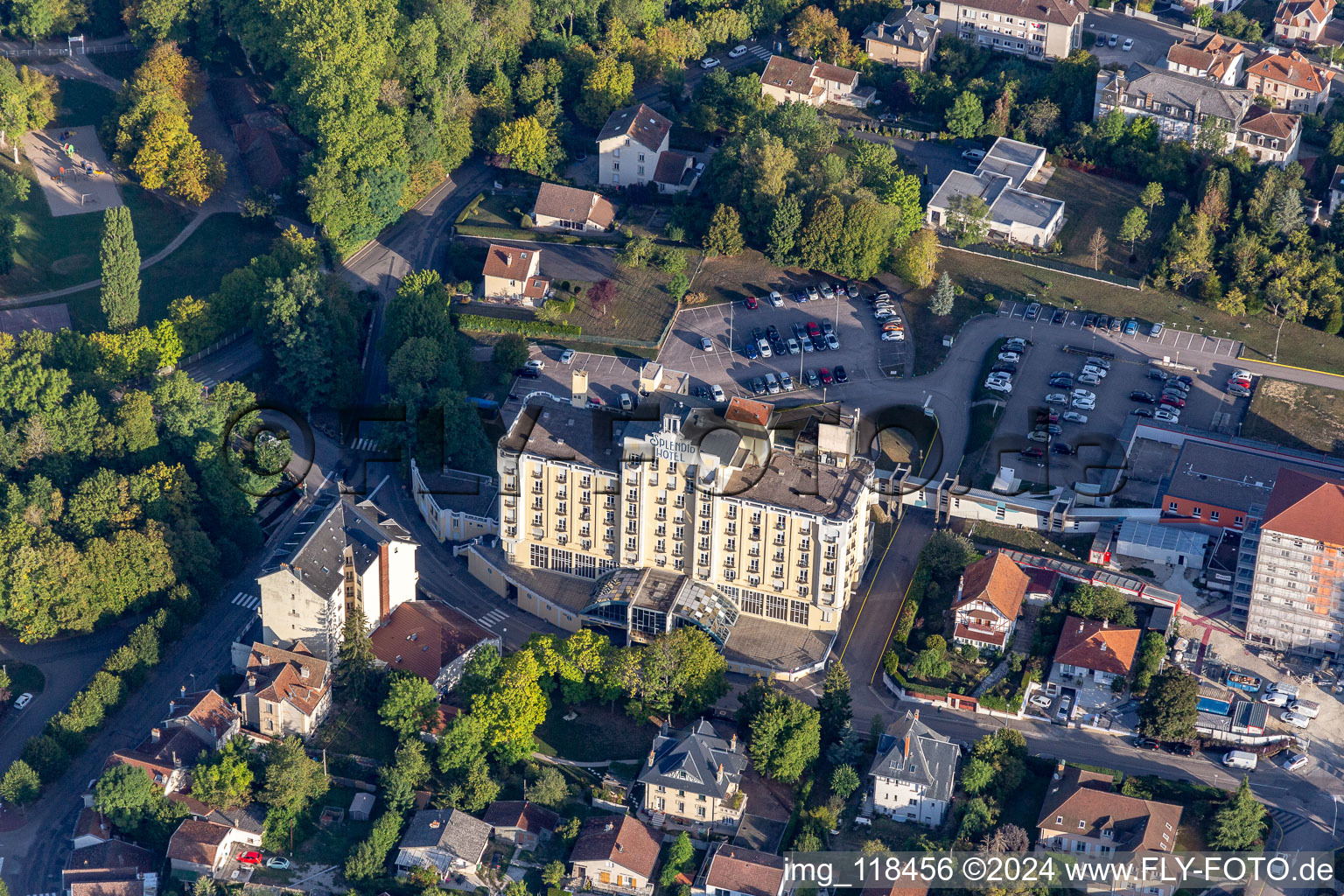 Vue aérienne de Hôtel splendide à Vittel dans le département Vosges, France