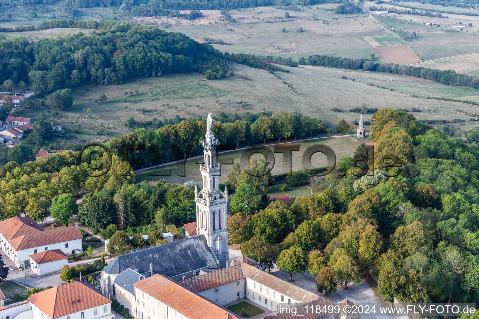 Photographie aérienne de Basilique de Sion à Saxon-Sion dans le département Meurthe et Moselle, France