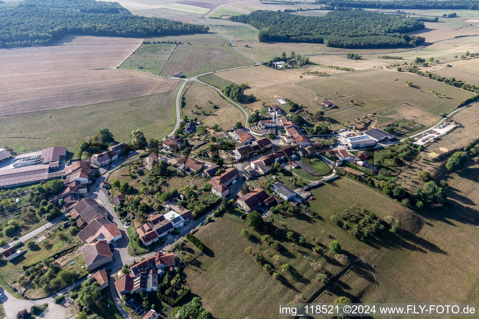 Vue aérienne de Saint-Paul dans le département Vosges, France