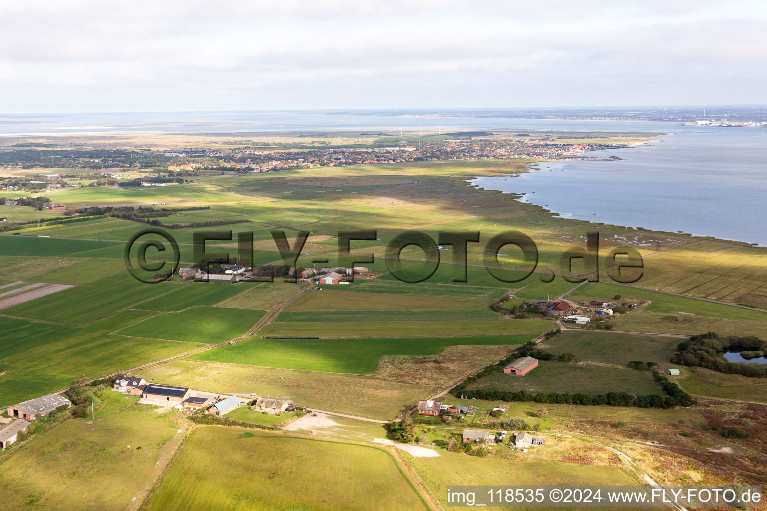 Photographie aérienne de Fanø dans le département Syddanmark, Danemark