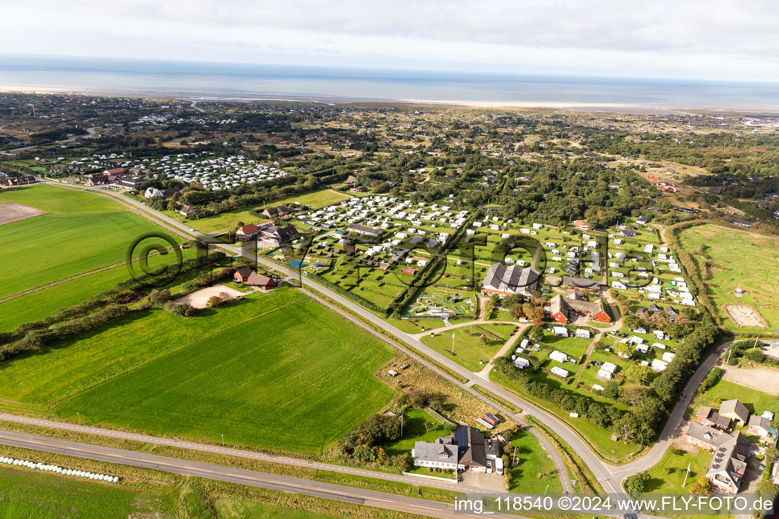 Vue aérienne de Camping Feldberg à Fanø dans le département Syddanmark, Danemark