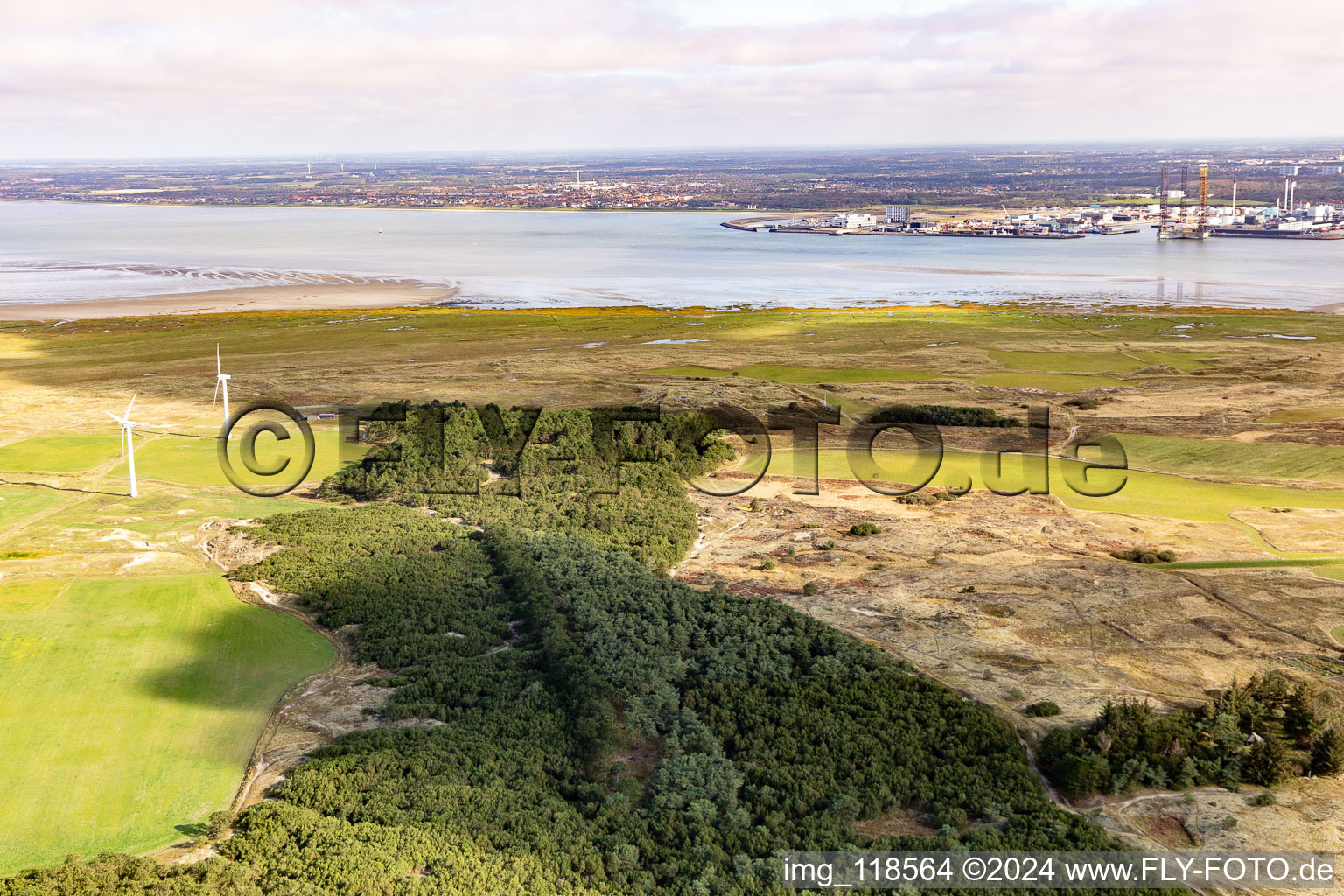 Fanø dans le département Syddanmark, Danemark vue du ciel