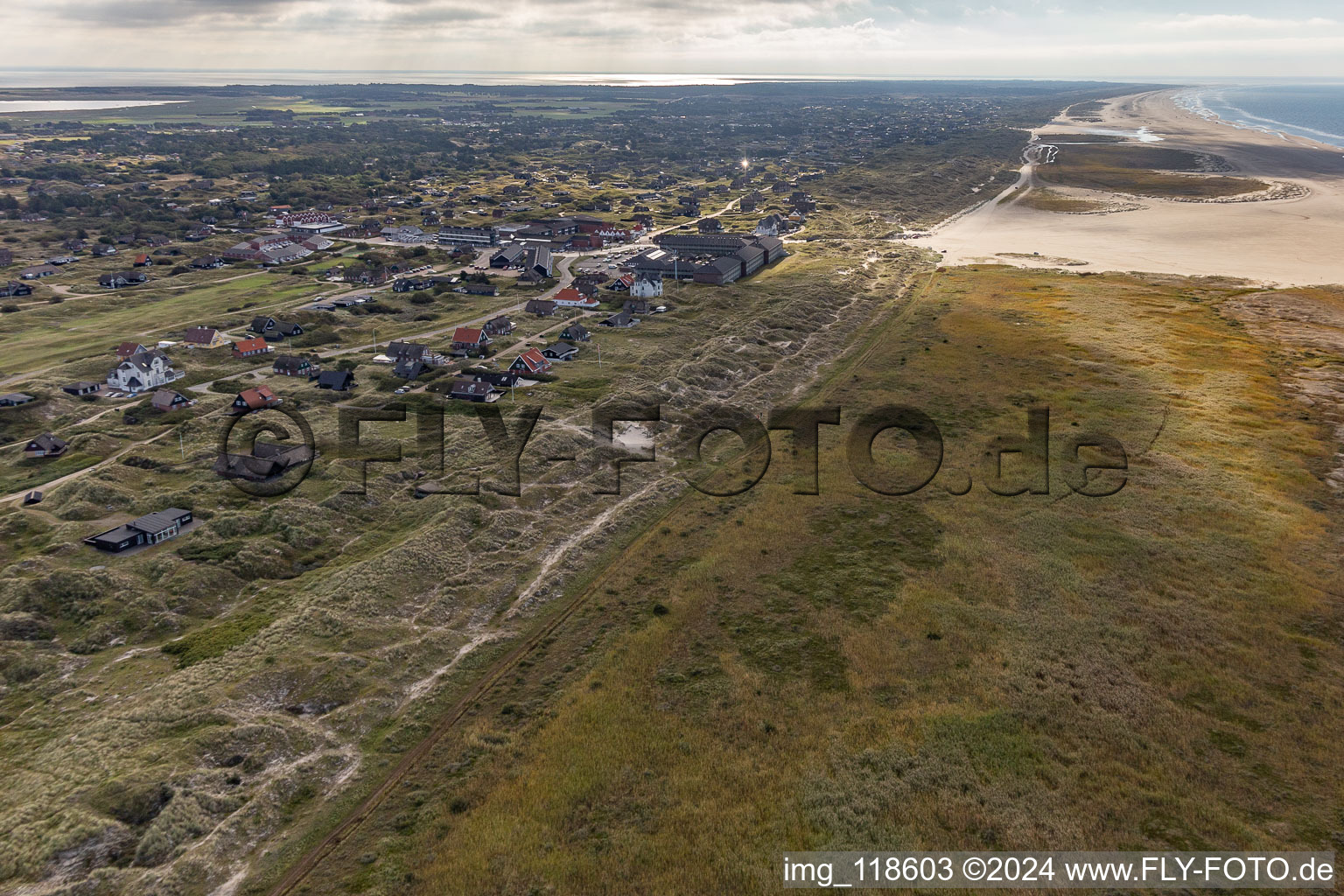 Fanø dans le département Syddanmark, Danemark du point de vue du drone