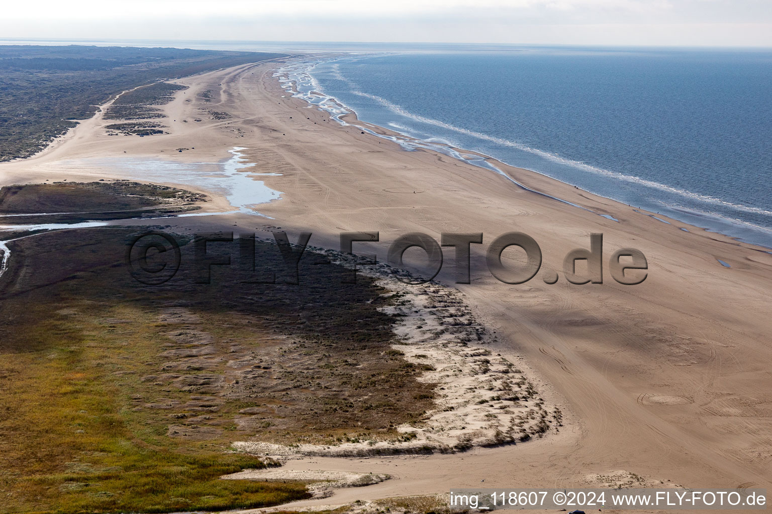 Vue aérienne de Fanø dans le département Syddanmark, Danemark