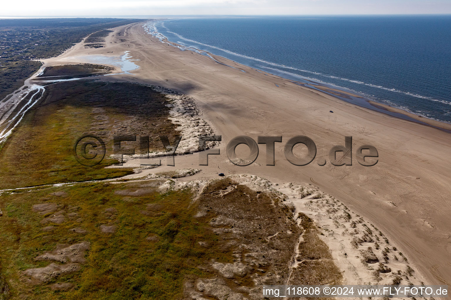 Photographie aérienne de Fanø dans le département Syddanmark, Danemark