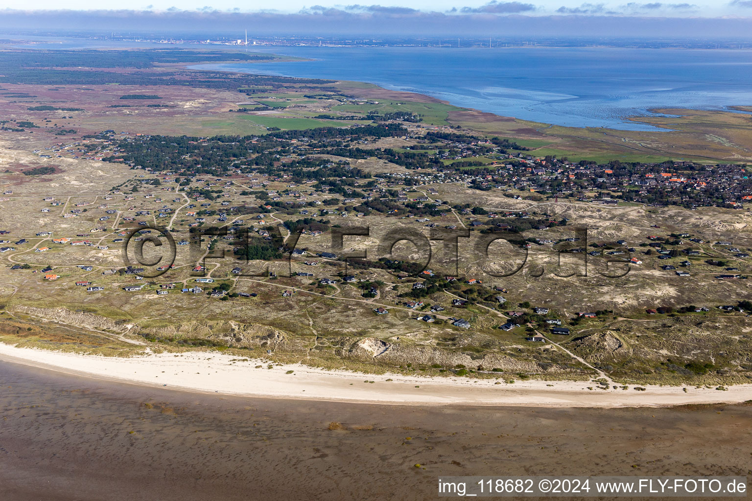 Fanø dans le département Syddanmark, Danemark vue du ciel