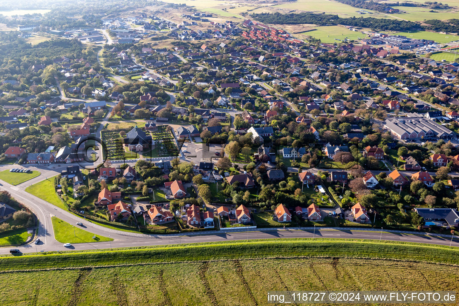 Fanø dans le département Syddanmark, Danemark vue d'en haut