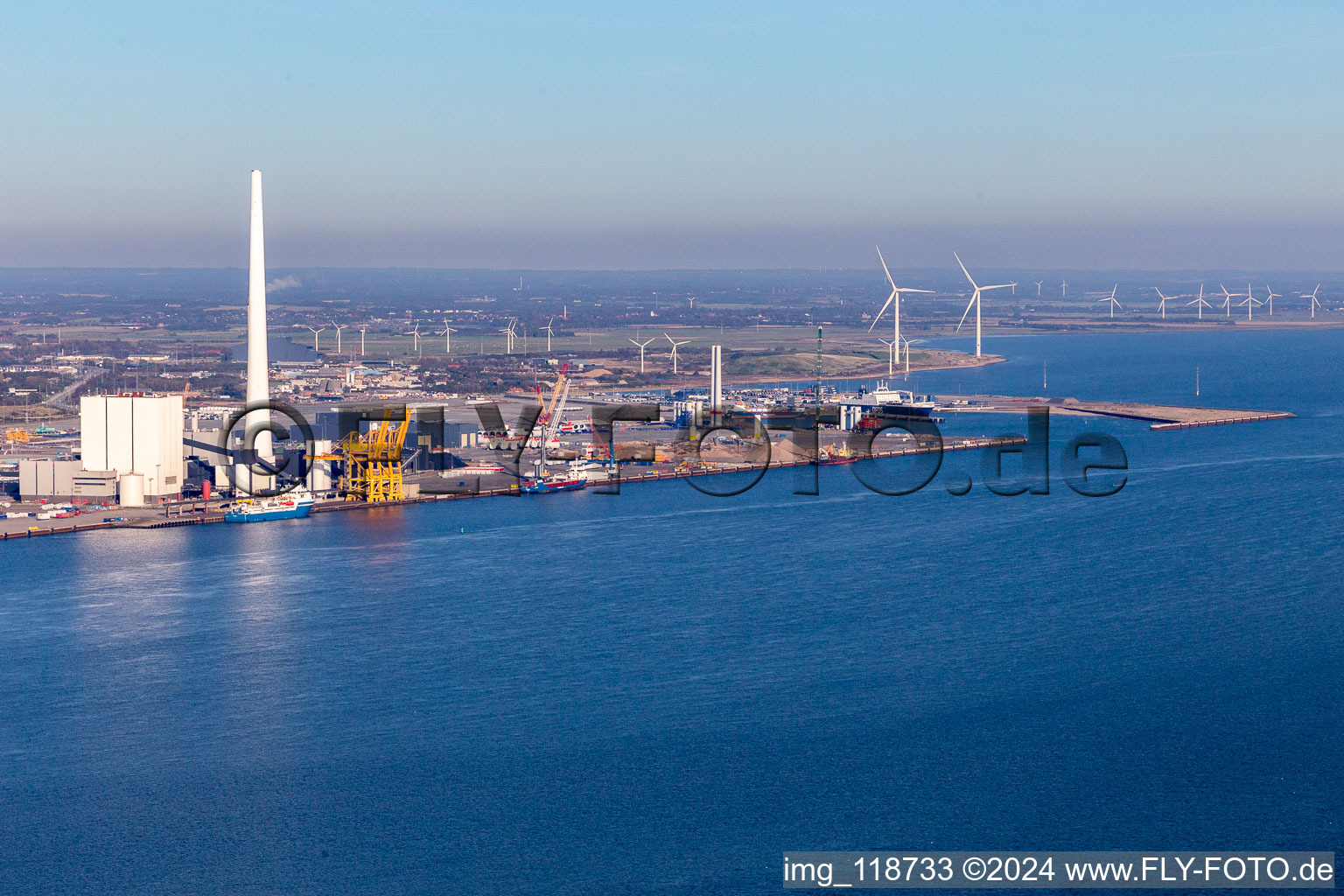 Vue aérienne de Ørsted Esbjergværket A/S à Esbjerg dans le département Syddanmark, Danemark