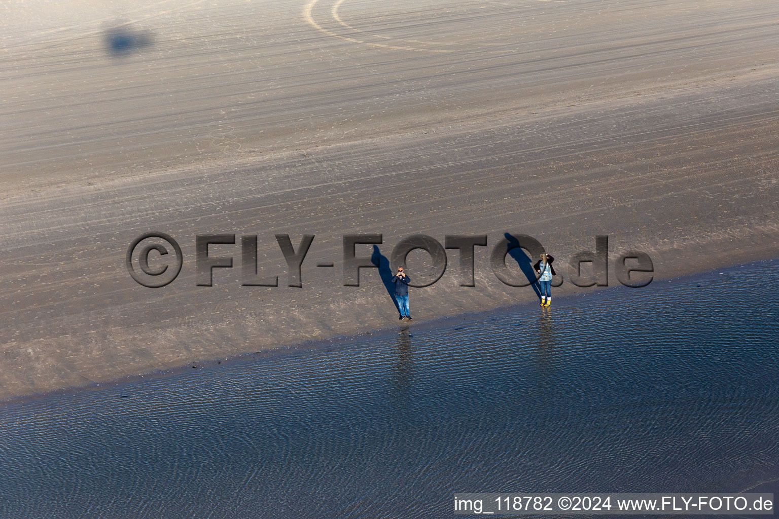 Plage de Fanoe Bad à Fanø dans le département Syddanmark, Danemark depuis l'avion