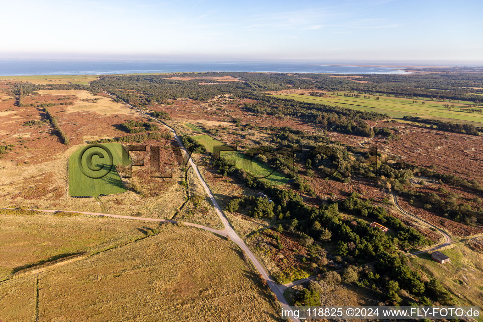 Parc national de la mer des Wadden à Fanø dans le département Syddanmark, Danemark hors des airs