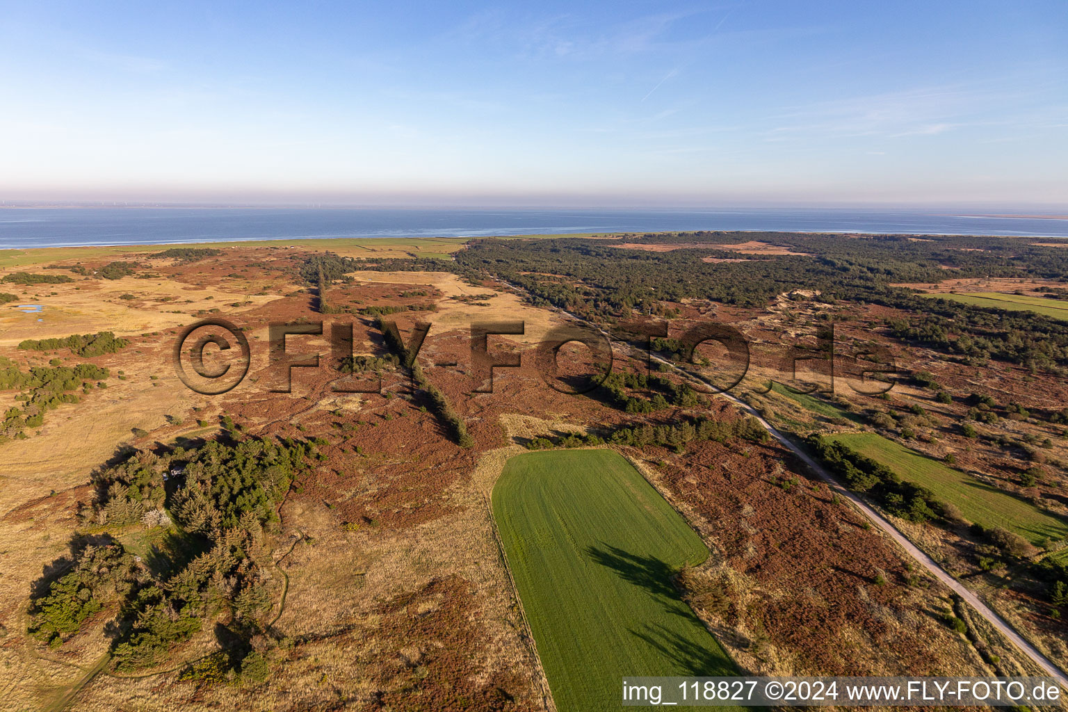 Parc national de la mer des Wadden à Fanø dans le département Syddanmark, Danemark vue d'en haut