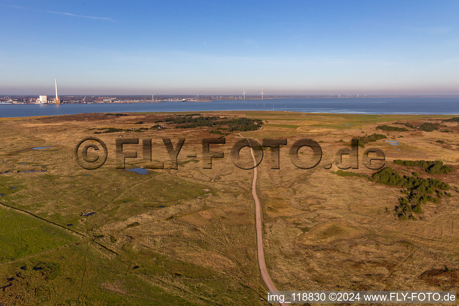 Parc national de la mer des Wadden à Fanø dans le département Syddanmark, Danemark vue du ciel