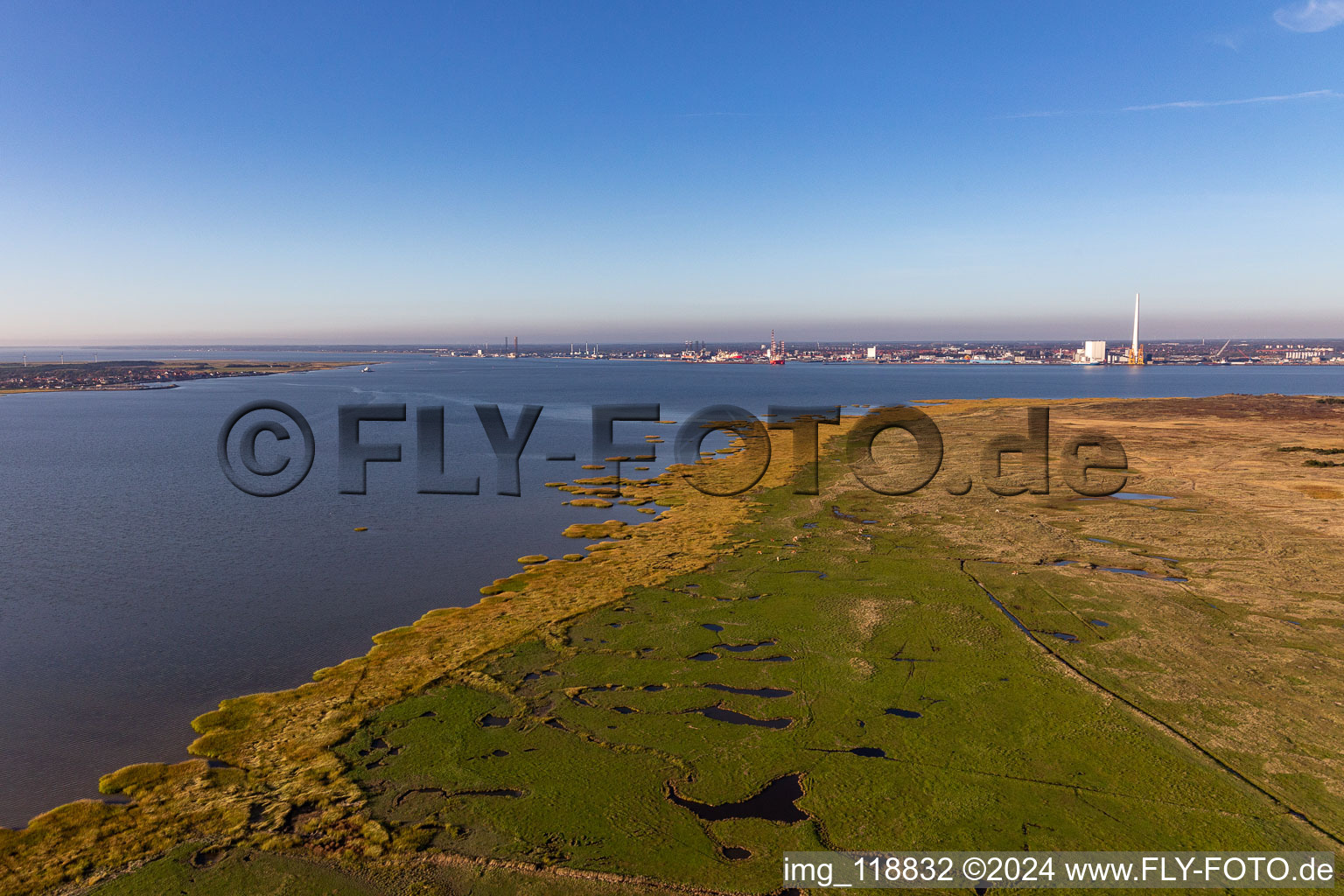 Image drone de Parc national de la mer des Wadden à Fanø dans le département Syddanmark, Danemark