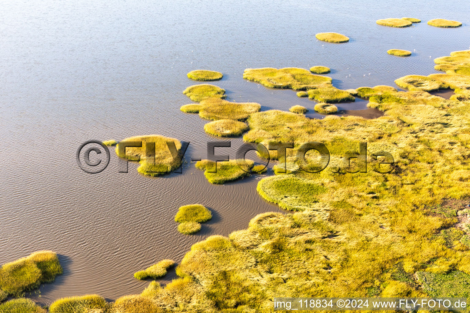 Parc national de la mer des Wadden à Fanø dans le département Syddanmark, Danemark d'un drone