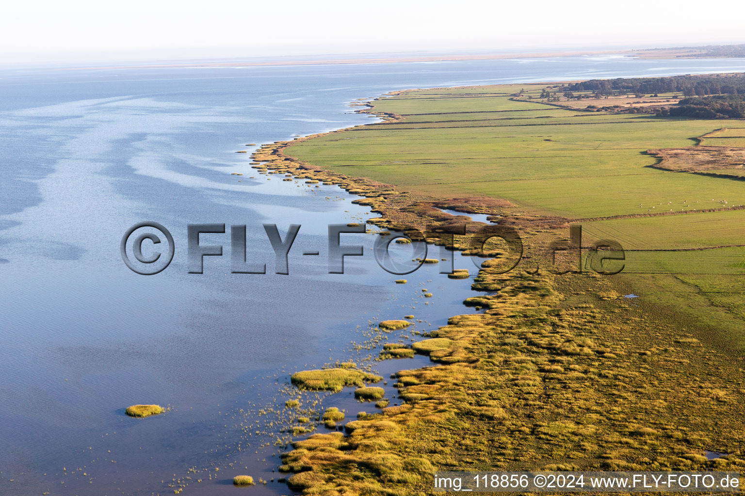 Parc national de la mer des Wadden à Fanø dans le département Syddanmark, Danemark vue d'en haut