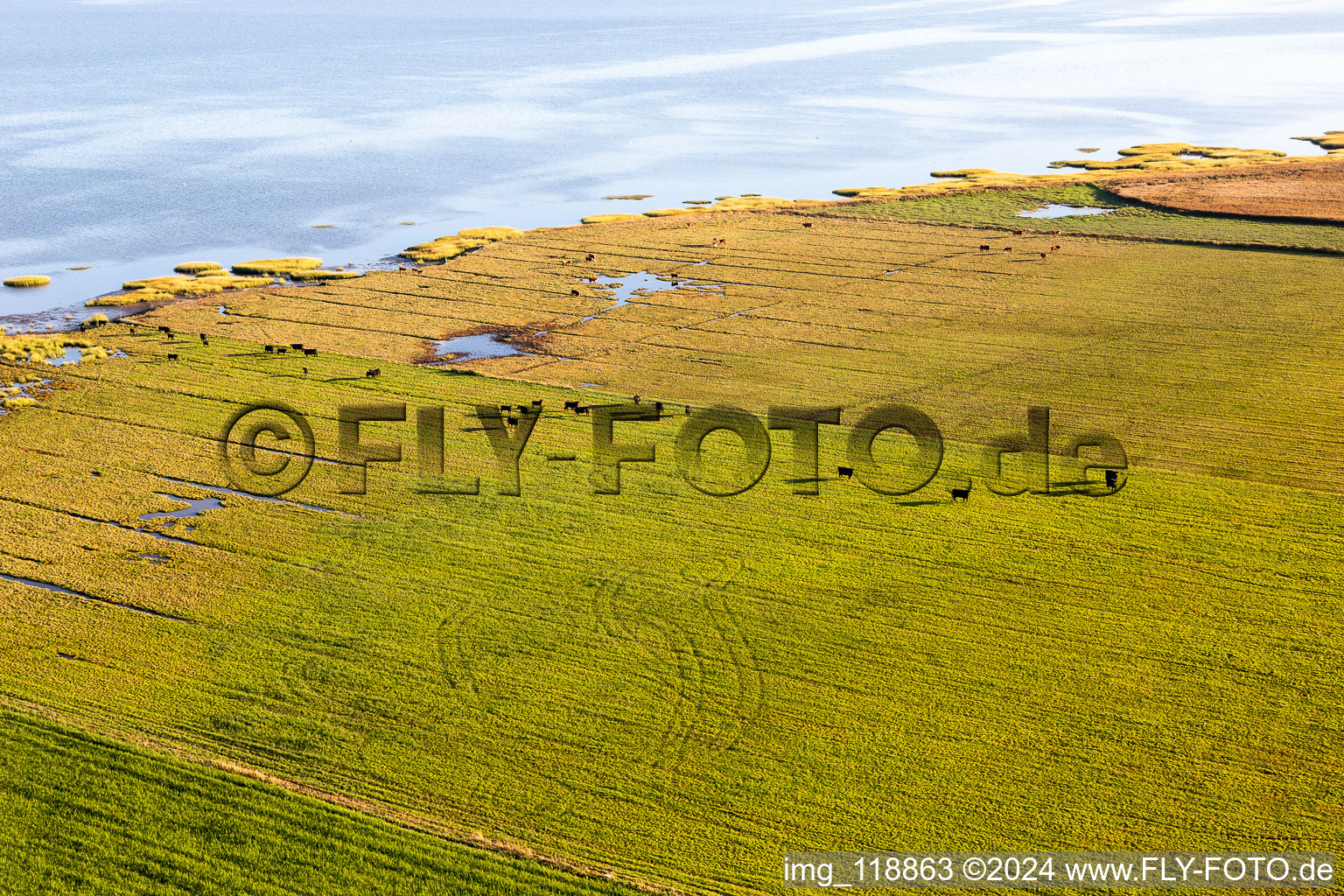 Parc national de la mer des Wadden à Fanø dans le département Syddanmark, Danemark vue du ciel