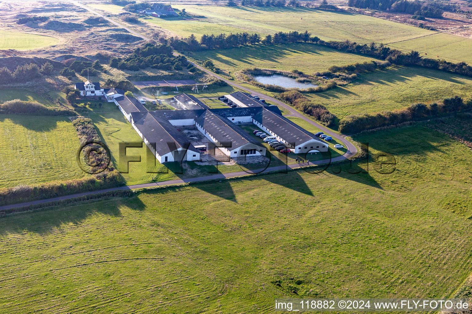 Vue aérienne de Ferme Rudbeck Fanø à Fanø dans le département Syddanmark, Danemark