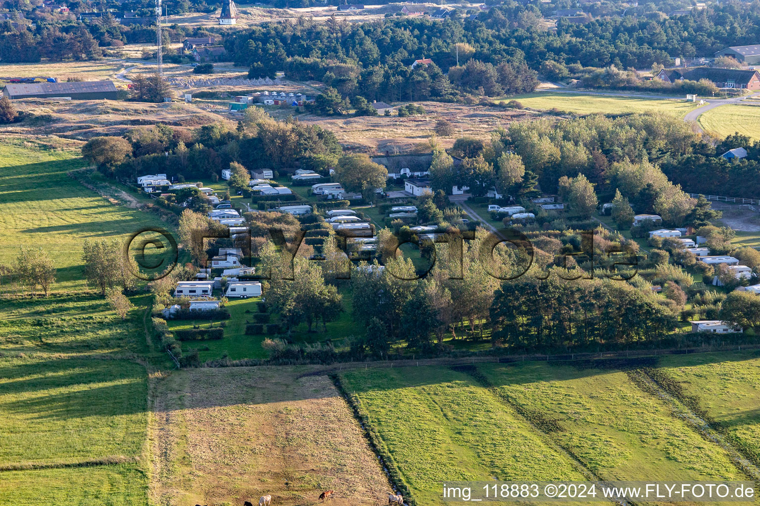 Vue aérienne de Ny Camping, Sonderho à Fanø dans le département Syddanmark, Danemark