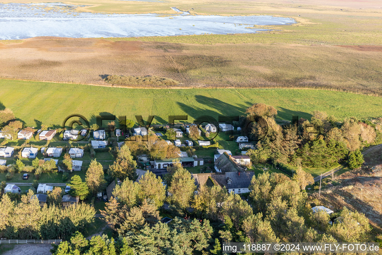 Vue oblique de Ny Camping, Sonderho à Fanø dans le département Syddanmark, Danemark