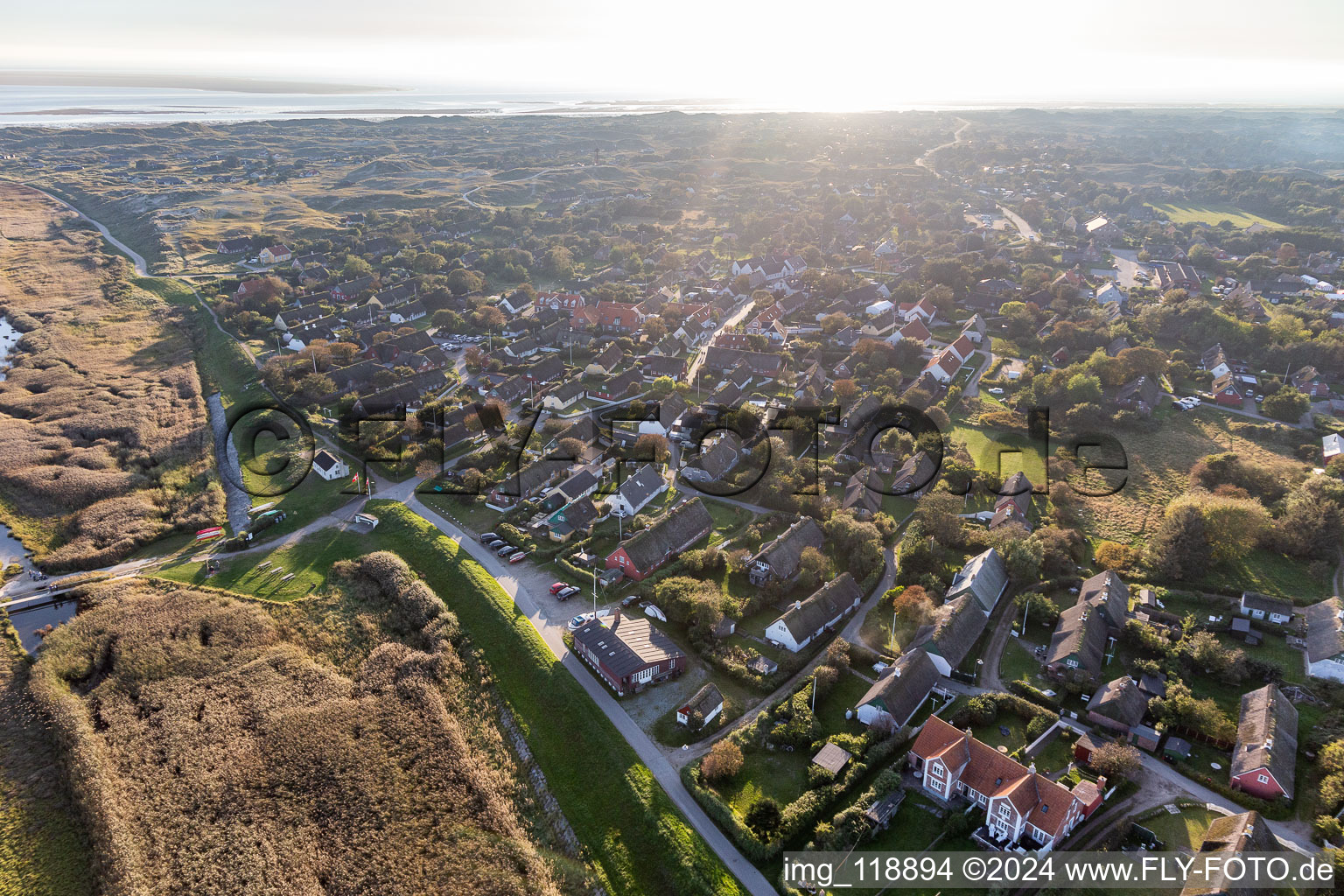 Fanø dans le département Syddanmark, Danemark du point de vue du drone