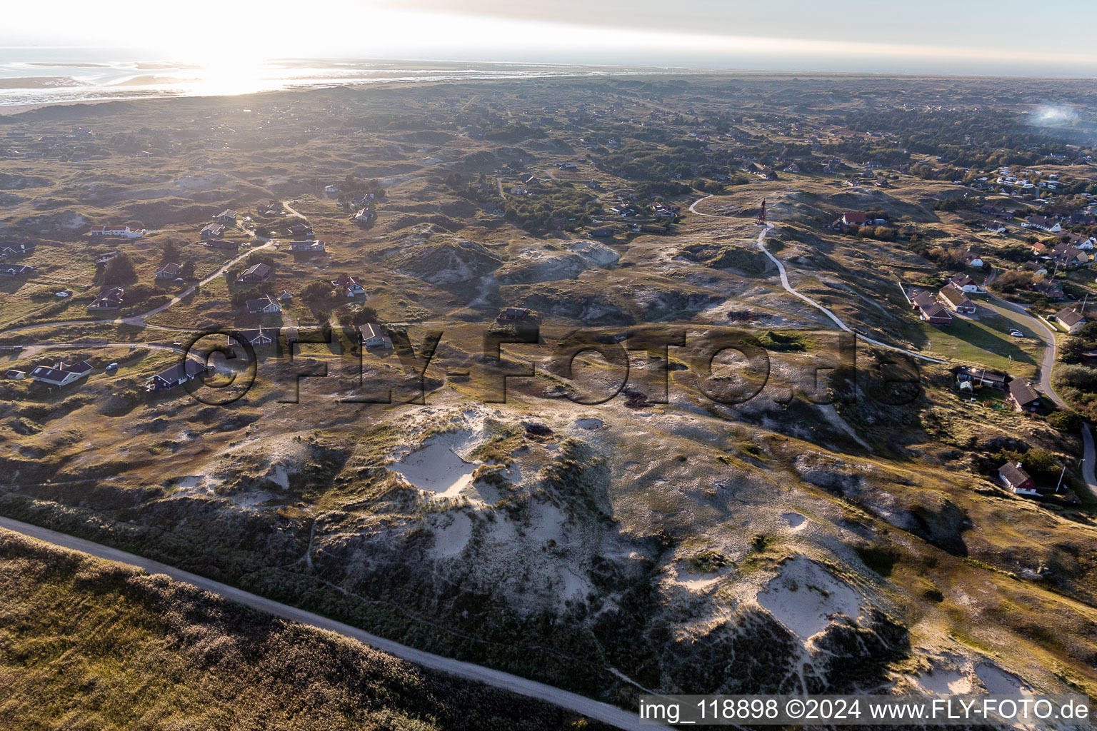 Vue aérienne de Fanø dans le département Syddanmark, Danemark