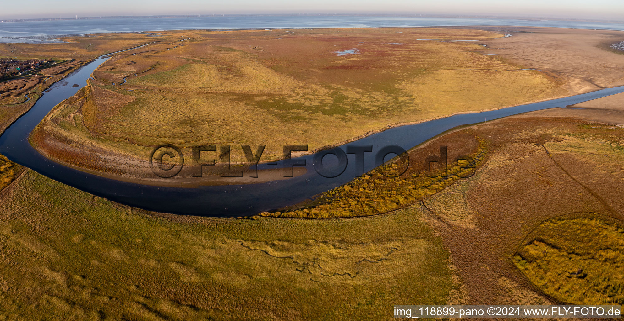 Photographie aérienne de Fanø dans le département Syddanmark, Danemark