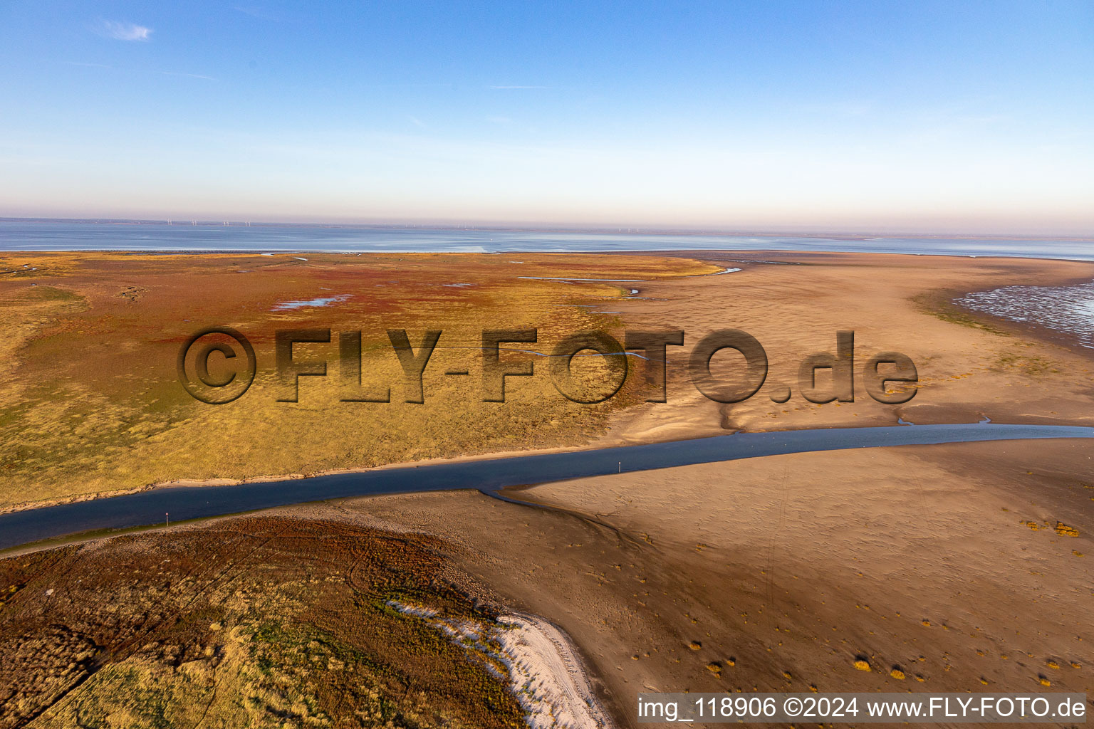 Fanø dans le département Syddanmark, Danemark vue d'en haut