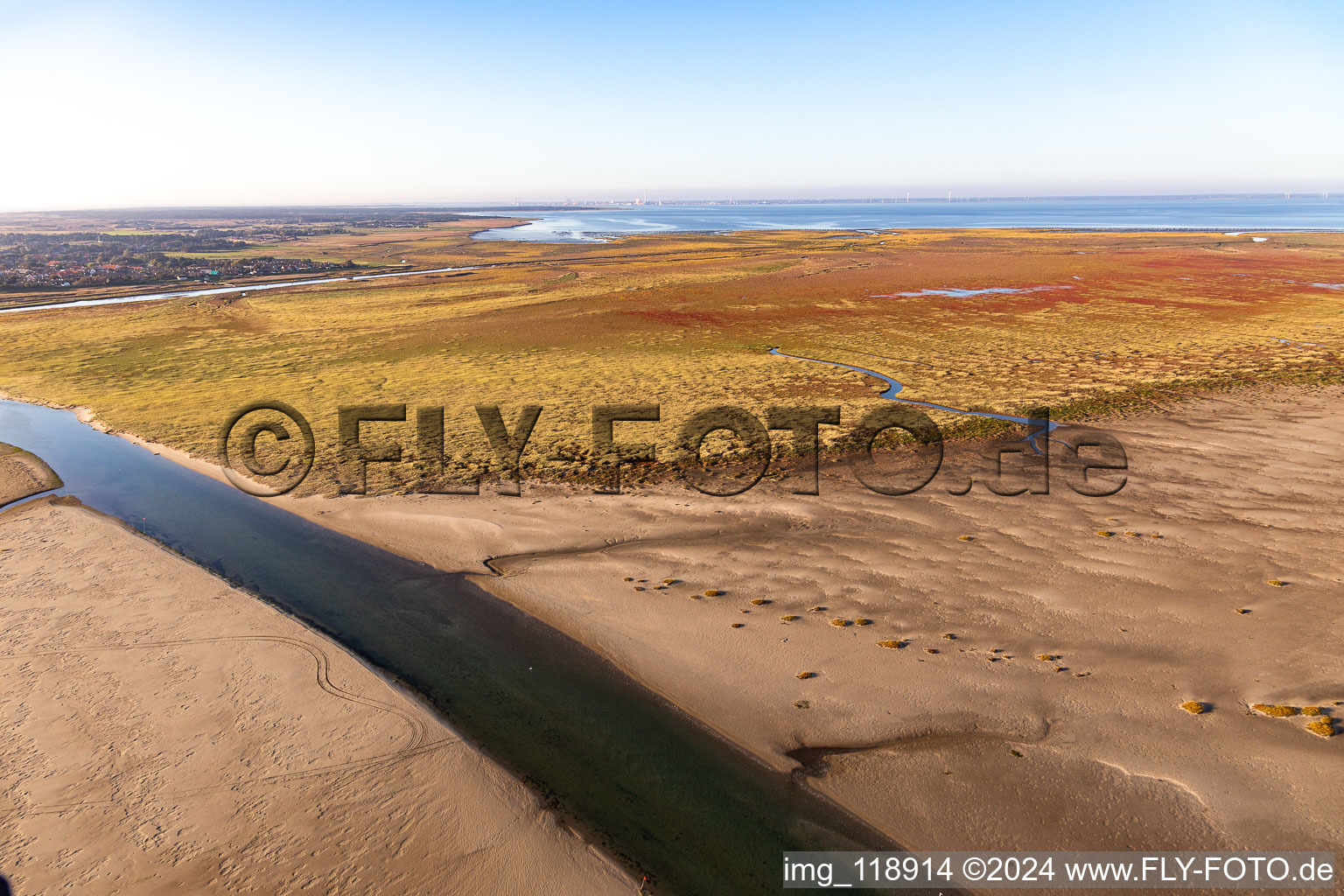 Fanø dans le département Syddanmark, Danemark du point de vue du drone