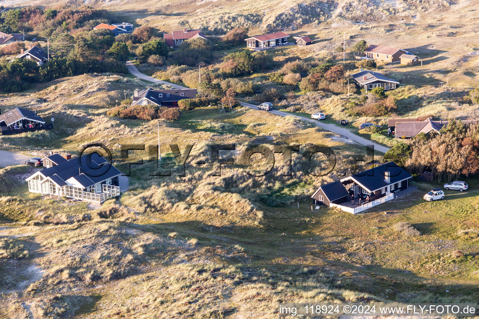 Maisons de vacances hyggelige dans les dunes à Fanø dans le département Syddanmark, Danemark d'en haut